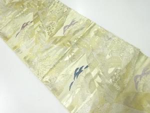 アンティーク　山並風景模様織出し袋帯（材料）